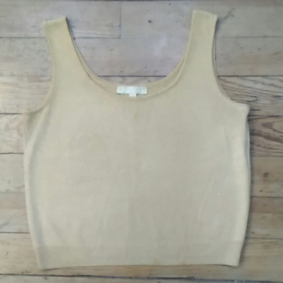 Pre-owned St. John Knit Gold Basic Tank - Picture 1 of 6